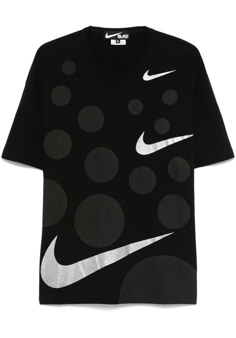 T-shirt con logo Swoosh in nero Comme des garcons black x nike - unisex COMME DES GARCONS BLACK X NIKE | 1OT1010521